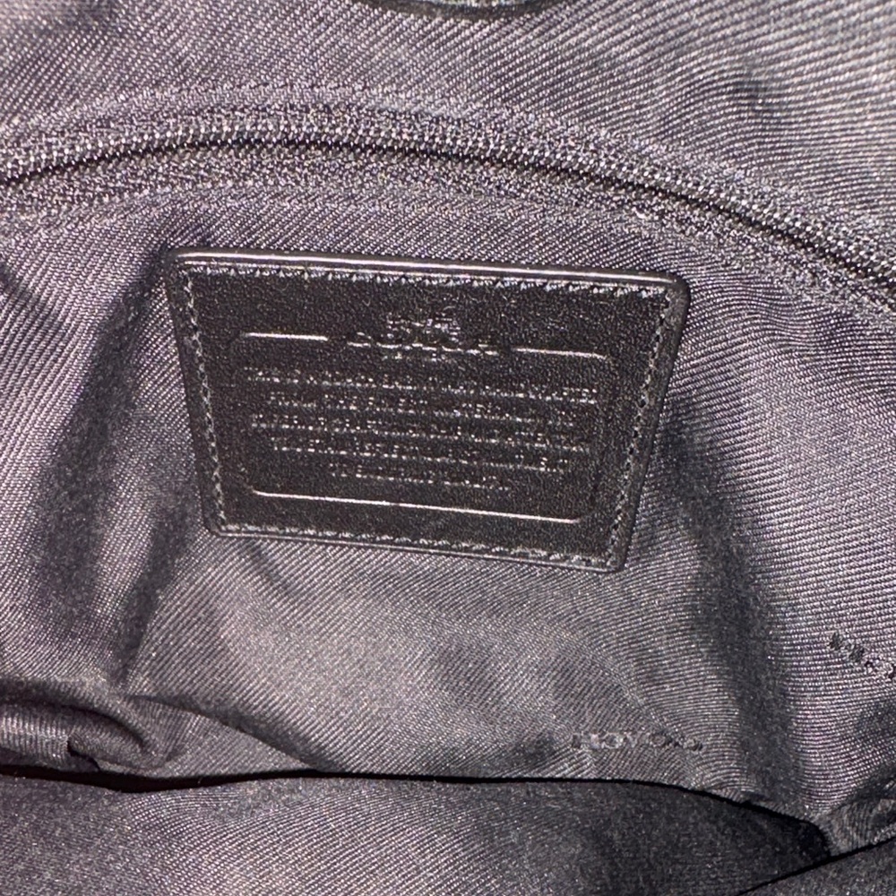 Coach Swagger Frame Satchel Black Leather Handbag with Crossbody Strap - Picture 7 of 16